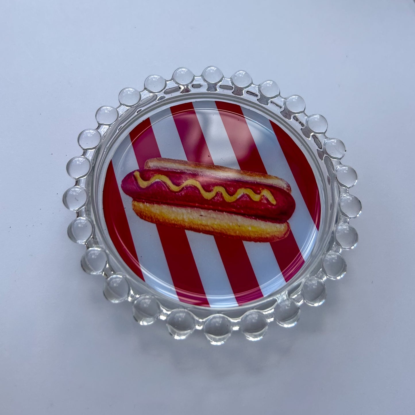 Striped Hot Dog Trinket Dish
