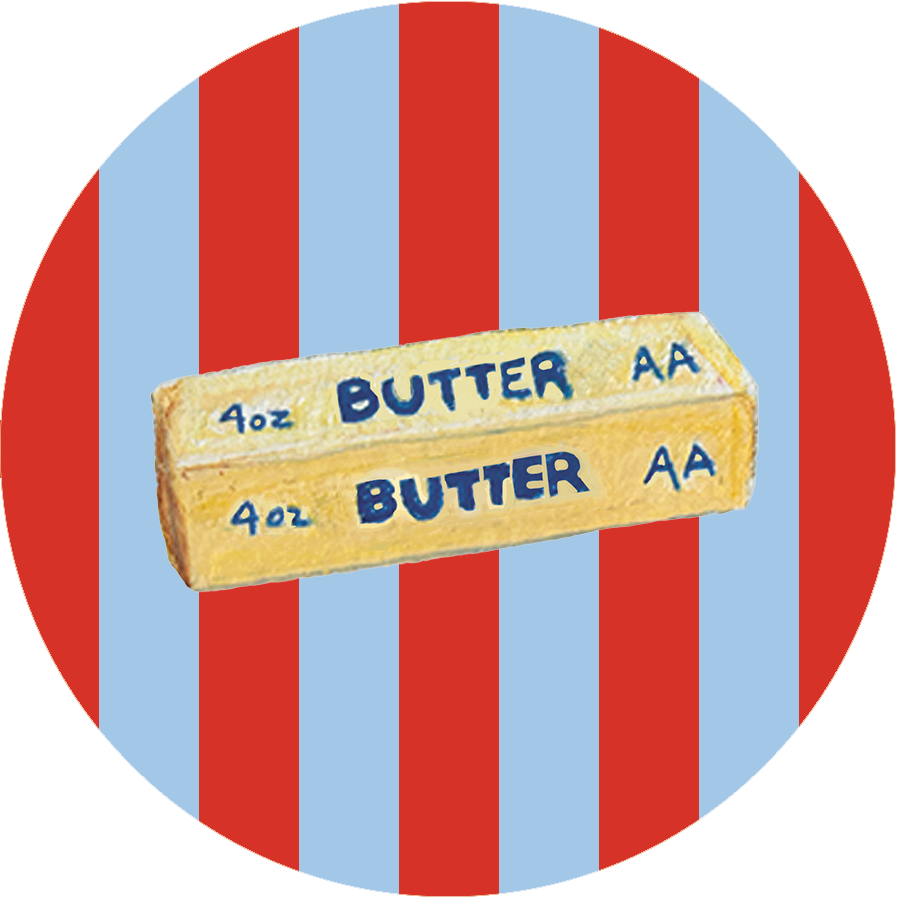 Striped Butter Trinket Dish
