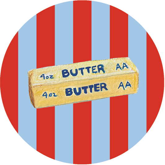 Striped Butter Trinket Dish