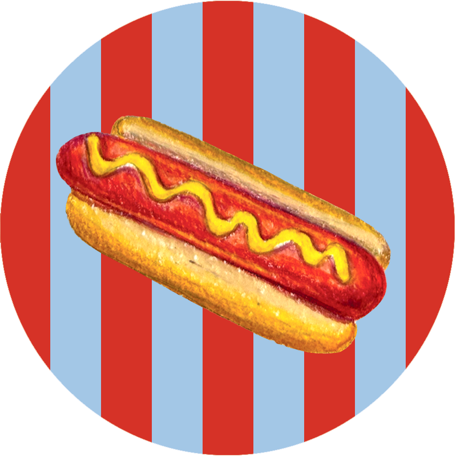 Striped Hot Dog Trinket Dish