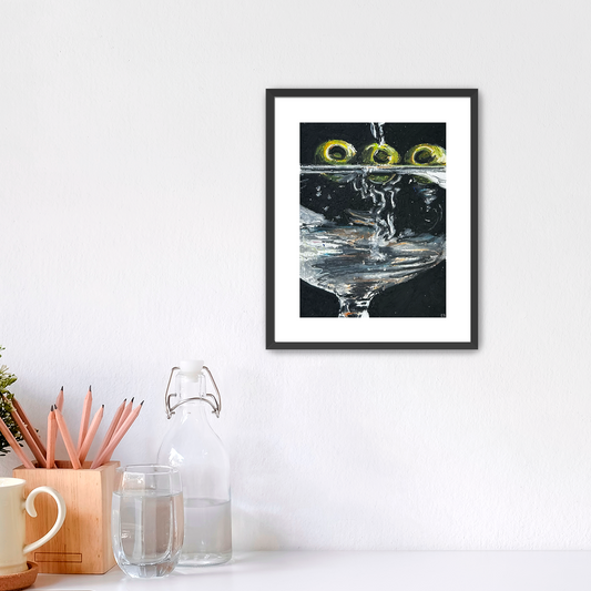 Oil Pastel Dirty Martini Print