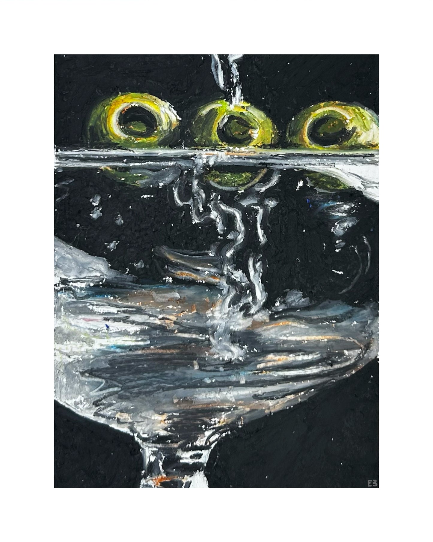 Oil Pastel Dirty Martini Print