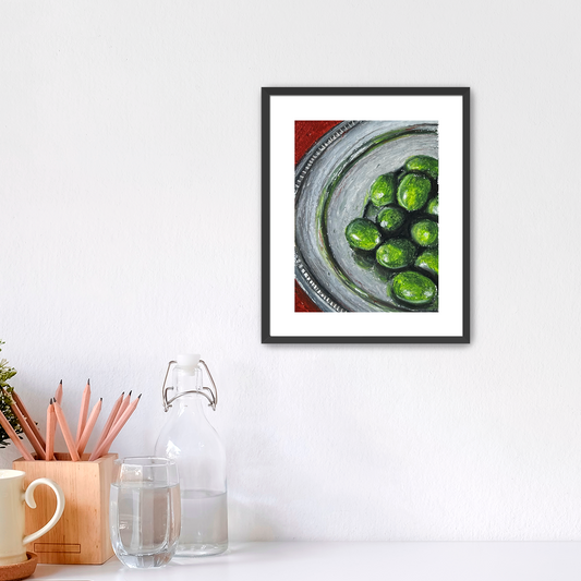 Oil Pastel Olives Print