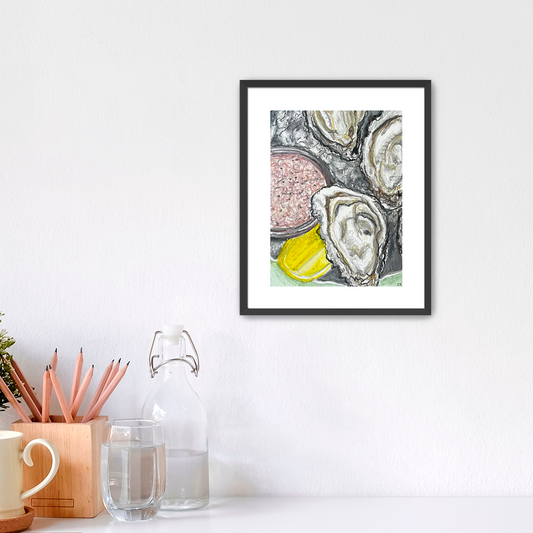 Oil Pastel Oysters Print