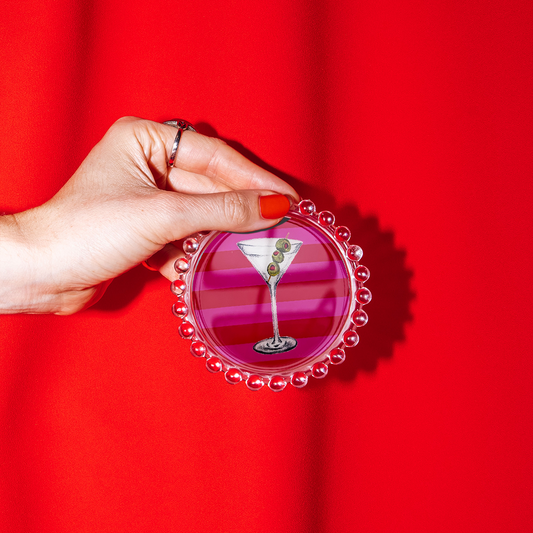 Striped Dirty Martini Trinket Dish