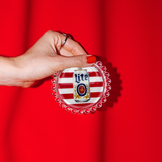 Striped Miller Lite Trinket Dish