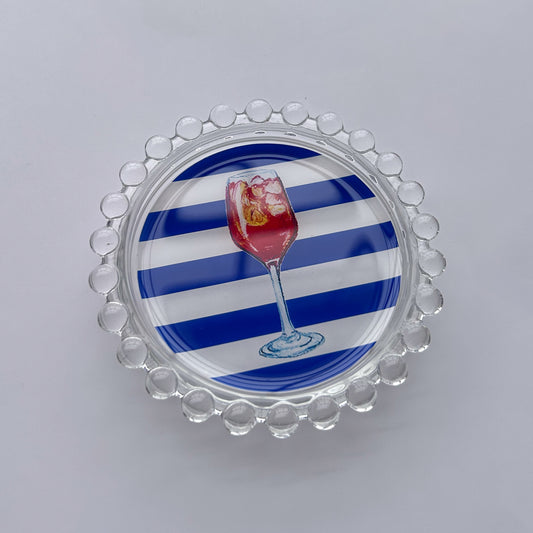 Striped Aperol Spritz Trinket Dish