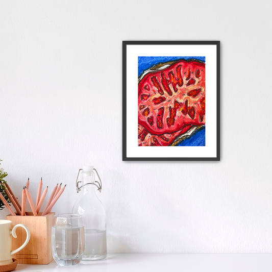 Oil Pastel Tomato Toast Print
